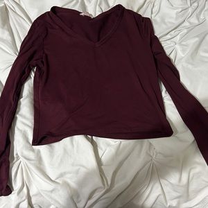 Burgundy olivia rae long sleeve
